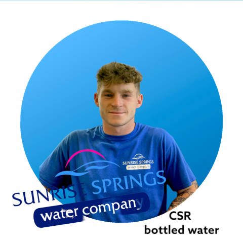 Jaxxon CSR bottled water at Sunrise Springs Water